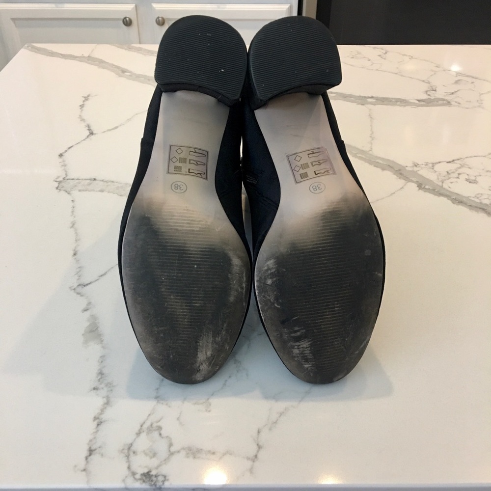 Topshop Literally High Cut Boot - Black Velvet EU 38/US 7.5 - Picture 12 of 17